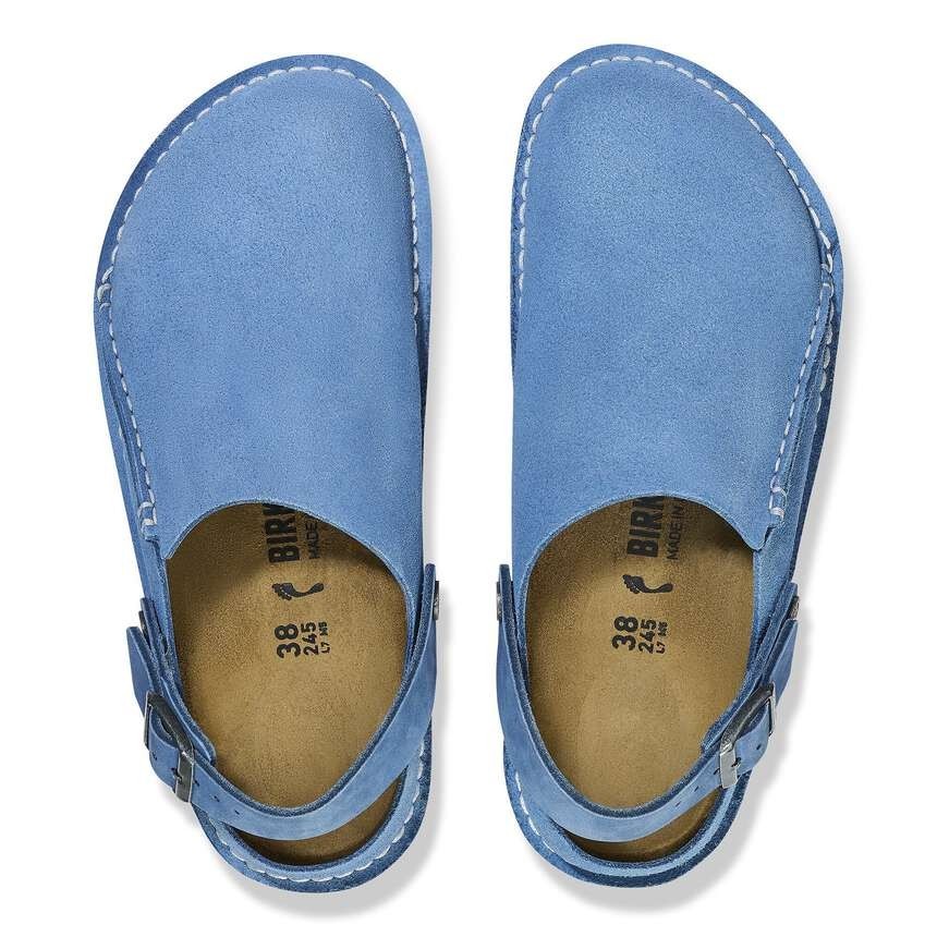 Birkenstock Lutry Premium Suede Elemental Blue EU38/ W 7-7.5 NWOB