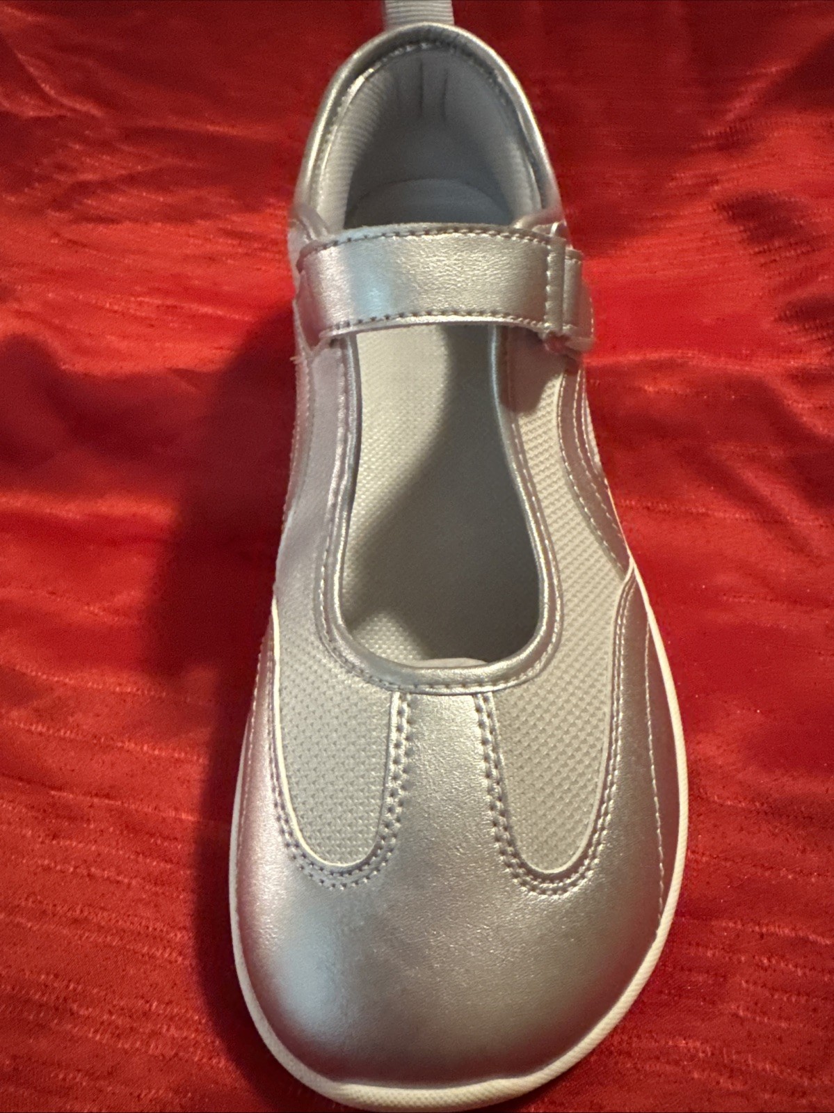 Hobibear Lignum Mary Jane Shoes In Silver EU42/US 10 Preowned Excellent