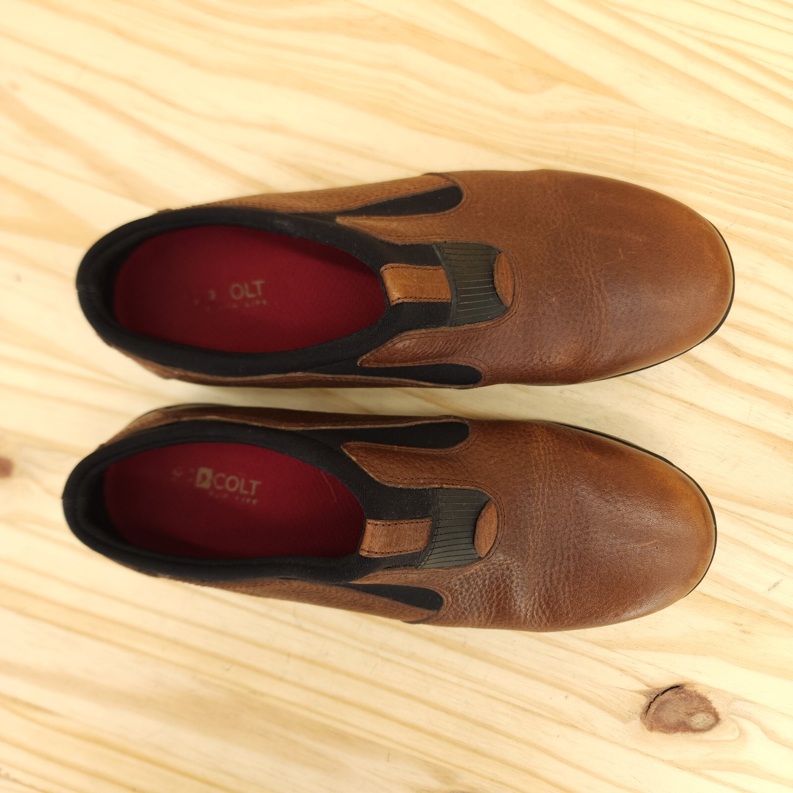 RJ Colt Women’s Slip On Shoes Sz 8 M Brown Leather Comfort Outdoor Western Walk