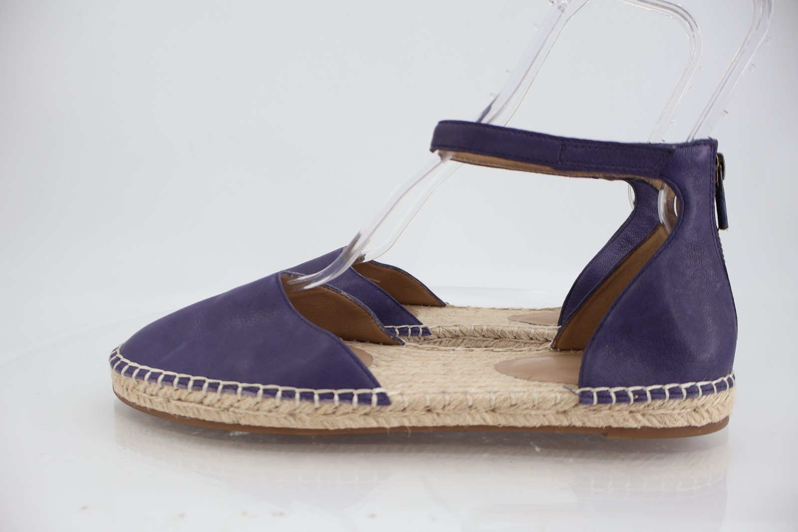 Eileen Fisher Women Lala Espadrille Flat Size 11 Blue Purple Leather Ankle Strap