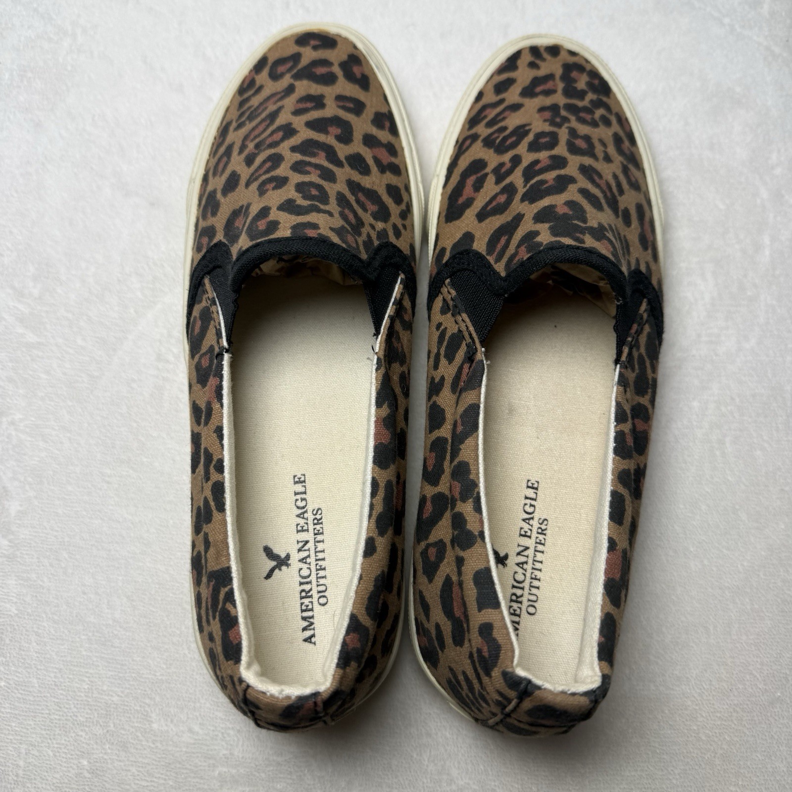 American Eagle Outfitters Womens Leopard Print Slip-On Shoes Sneakers Size 7 New