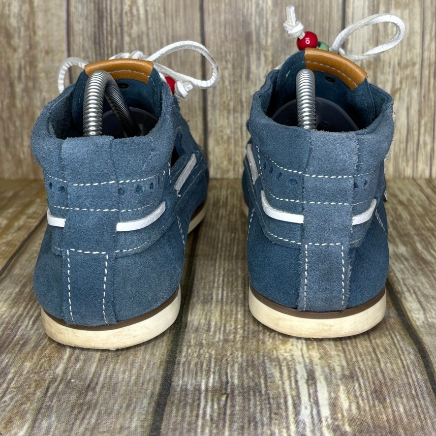Dolfie Hippie Boho Southwest Fringe Blue Suede Leather Shoes Sz 41 US 9.5-10