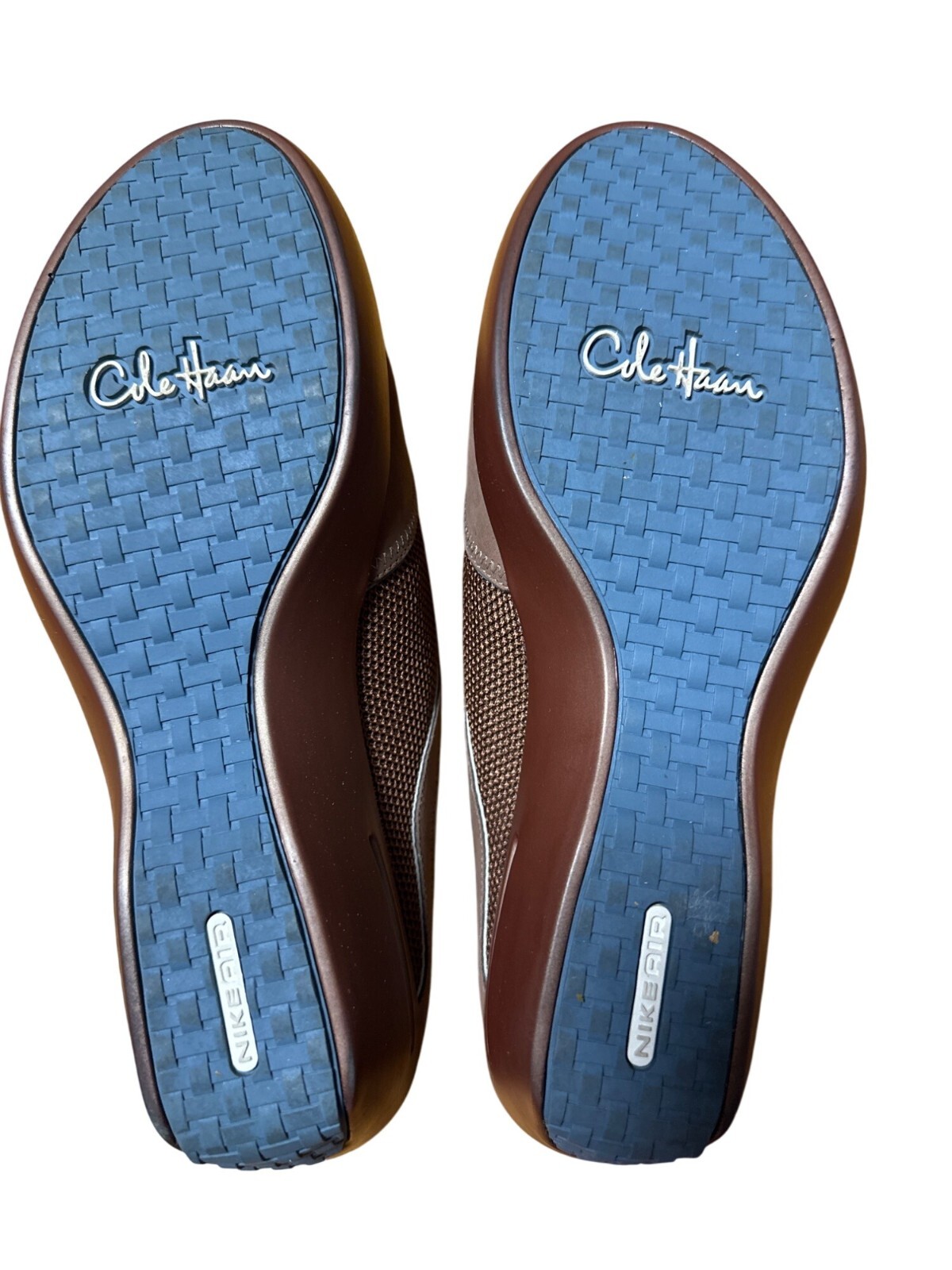 Cole Haan Air Bettie Womens Tan Mesh Slip-On Wedge Mules Size 9B