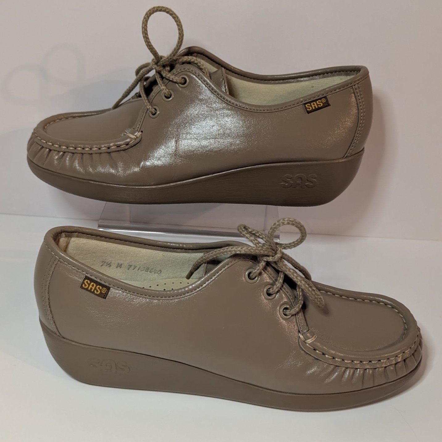 SAS Womens Sz 7.5 M Lace Up Shoes Handsewn USA Made, Comfort, Brown, Leather