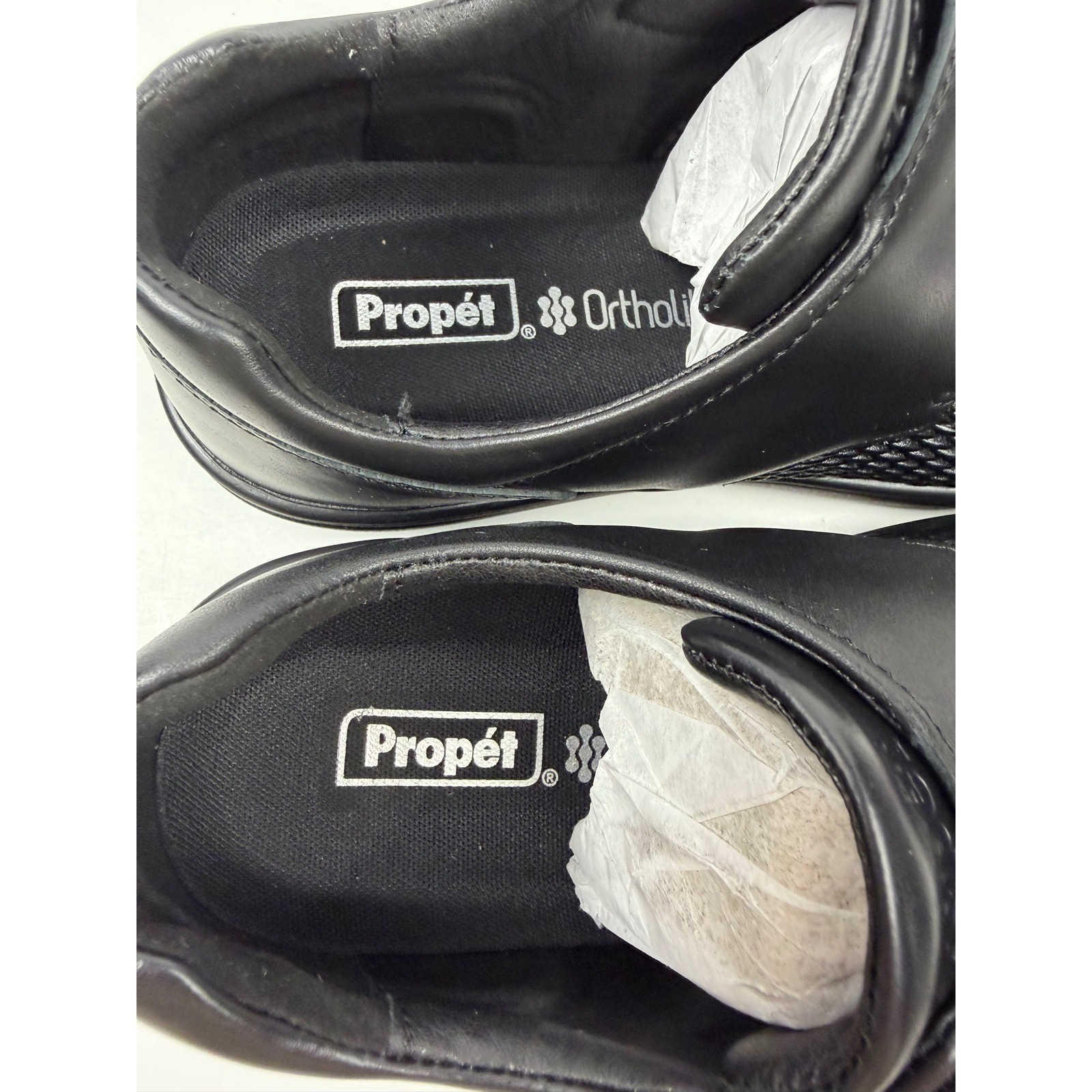 Propet Womens Olivia Black Hook and Loop Adjustable Orthopedic Shoes 10 W (D)