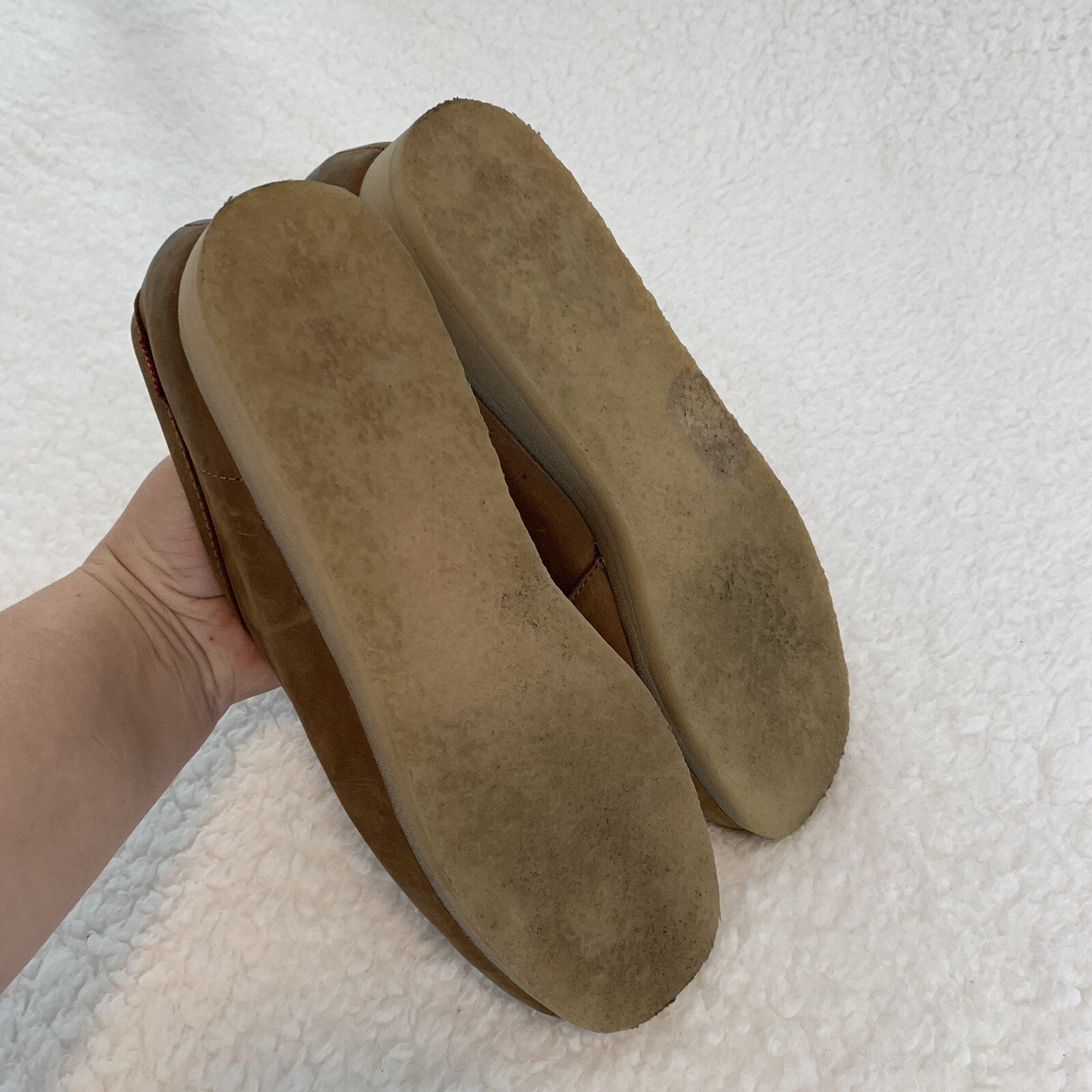 CLARKS DESERT CHUKKA WOMENS BROWN LEATHER CREPE SOLE SZ 8