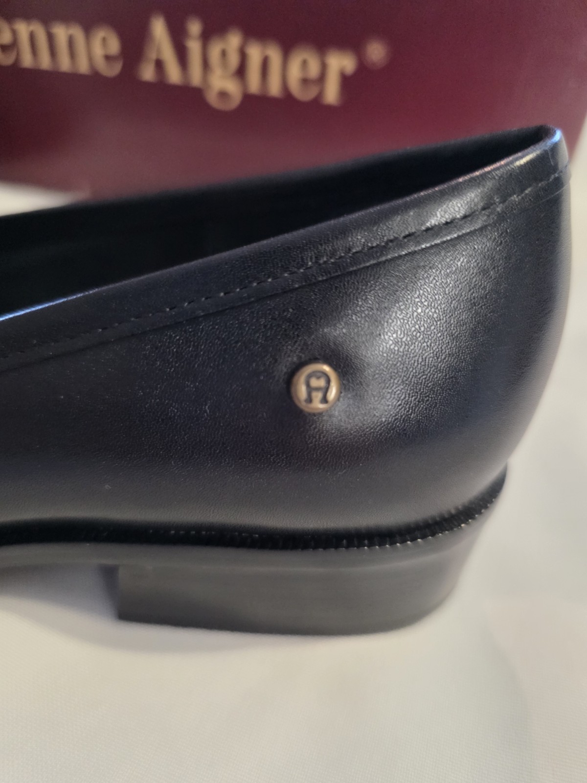 Vtg 90s Etienne Aigner Townsend Black Leather Block Heel Loafer 6 New With Box