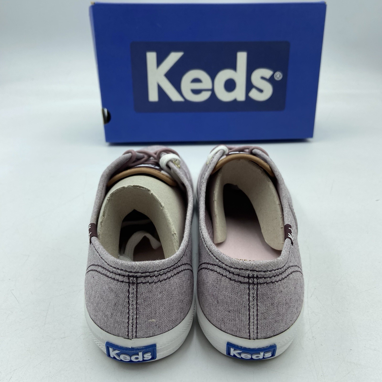 NEW Keds Women’s Champion Ticking CVS Heathered Burgundy Size 7.5