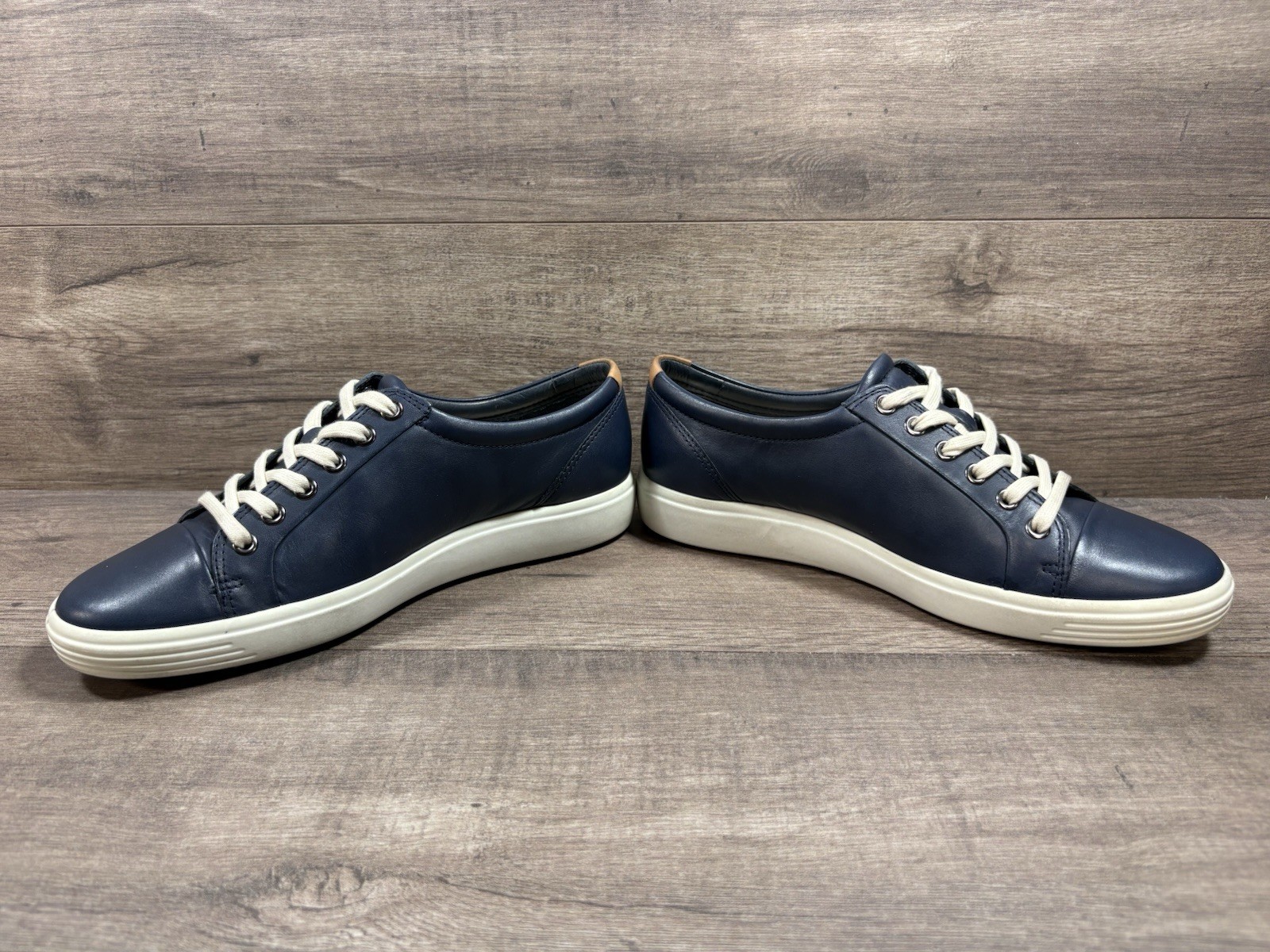 Ecco Soft 7 Walking Sneakers Shoes Blue Leather Womens Size EU 40 US 9