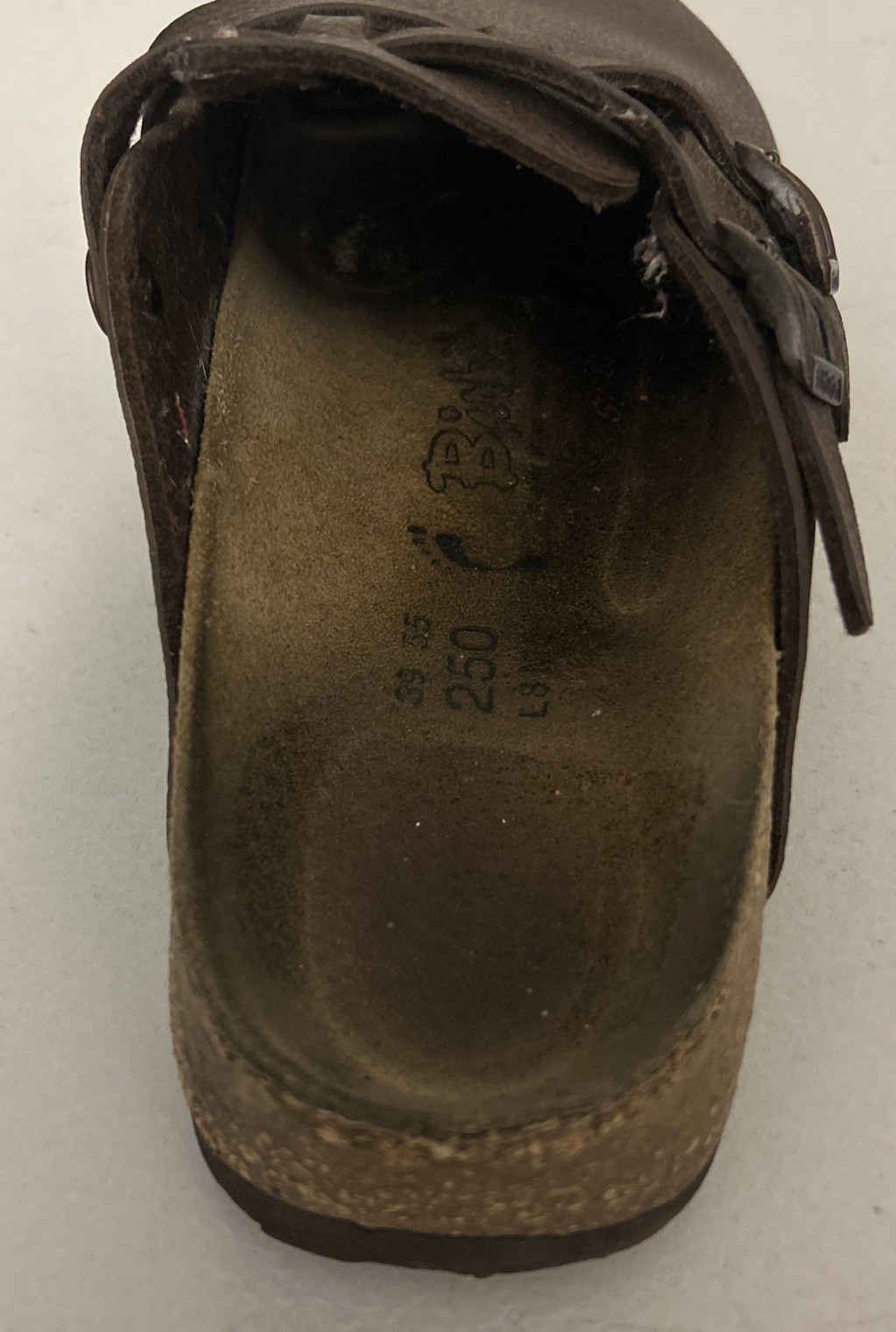 Birkenstock Birki’s Brown Leather Slip On Clog Mules 250 39, US Size L8 M6