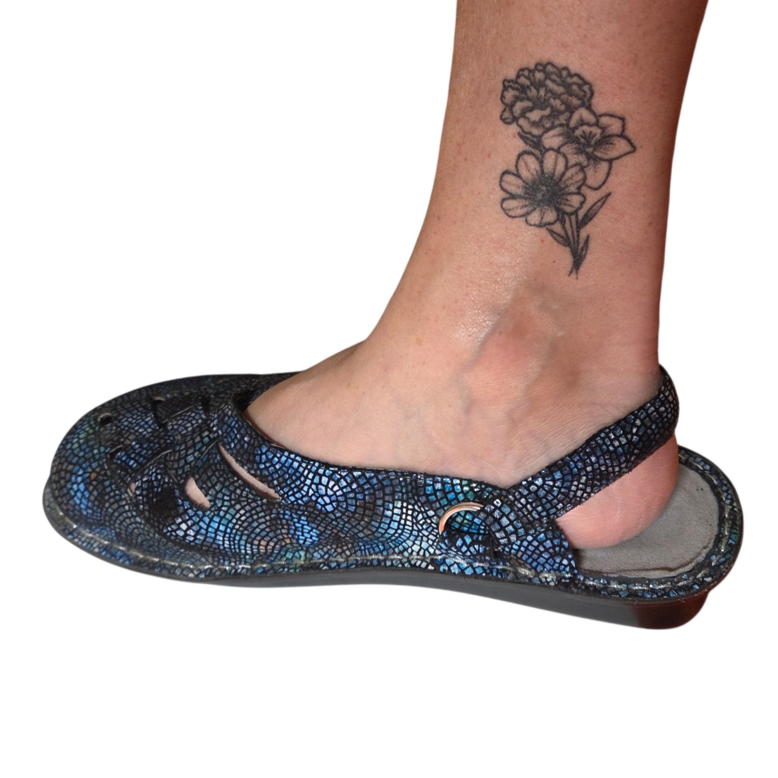 Alegria by PG Lite Freesia Clogs, Sandals, or Mules Metallic Peacock Blue sz 42
