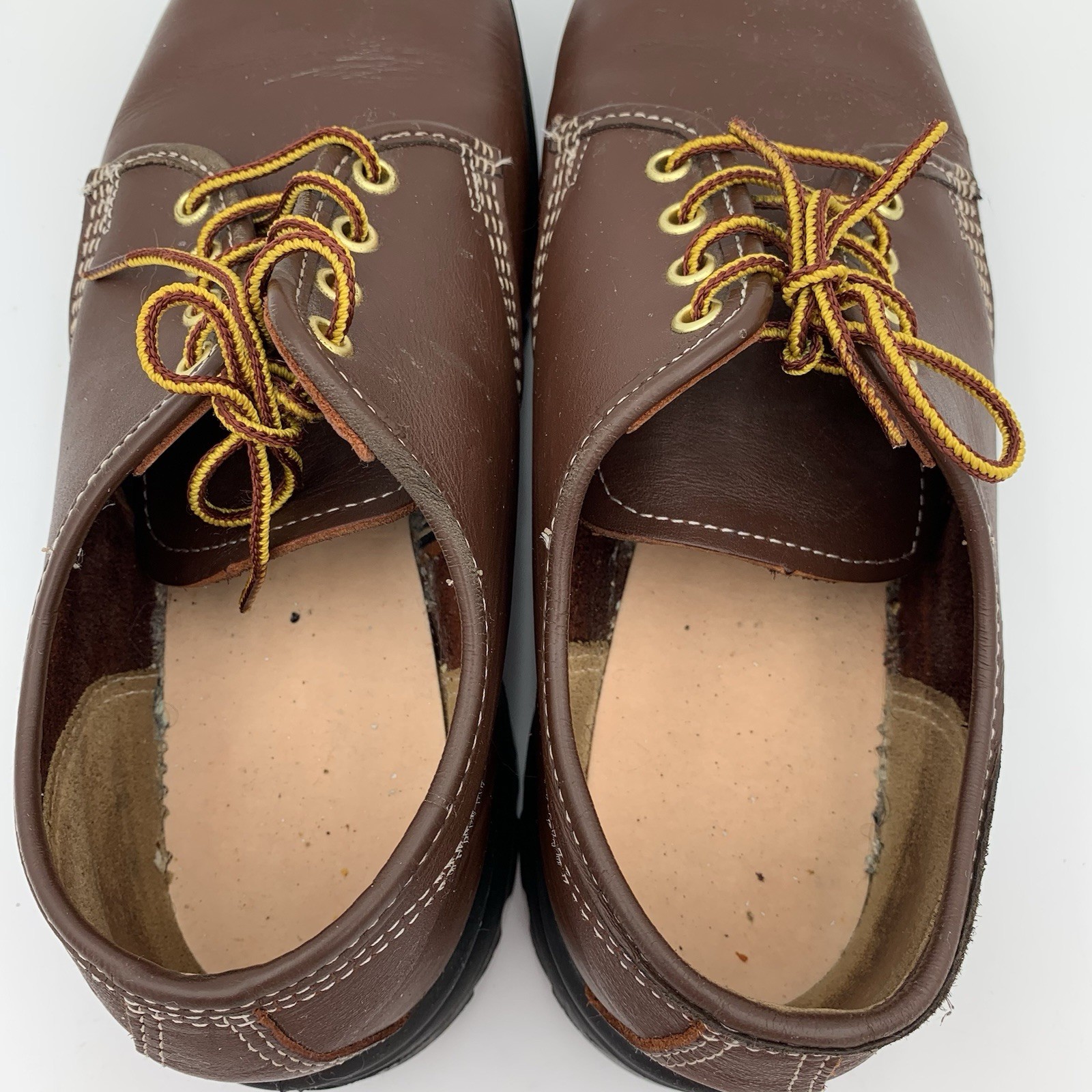 Thorogood Oxford Work Shoes Women Sz 9.5 EE Extra Wide Brown Leather Uniform EUC