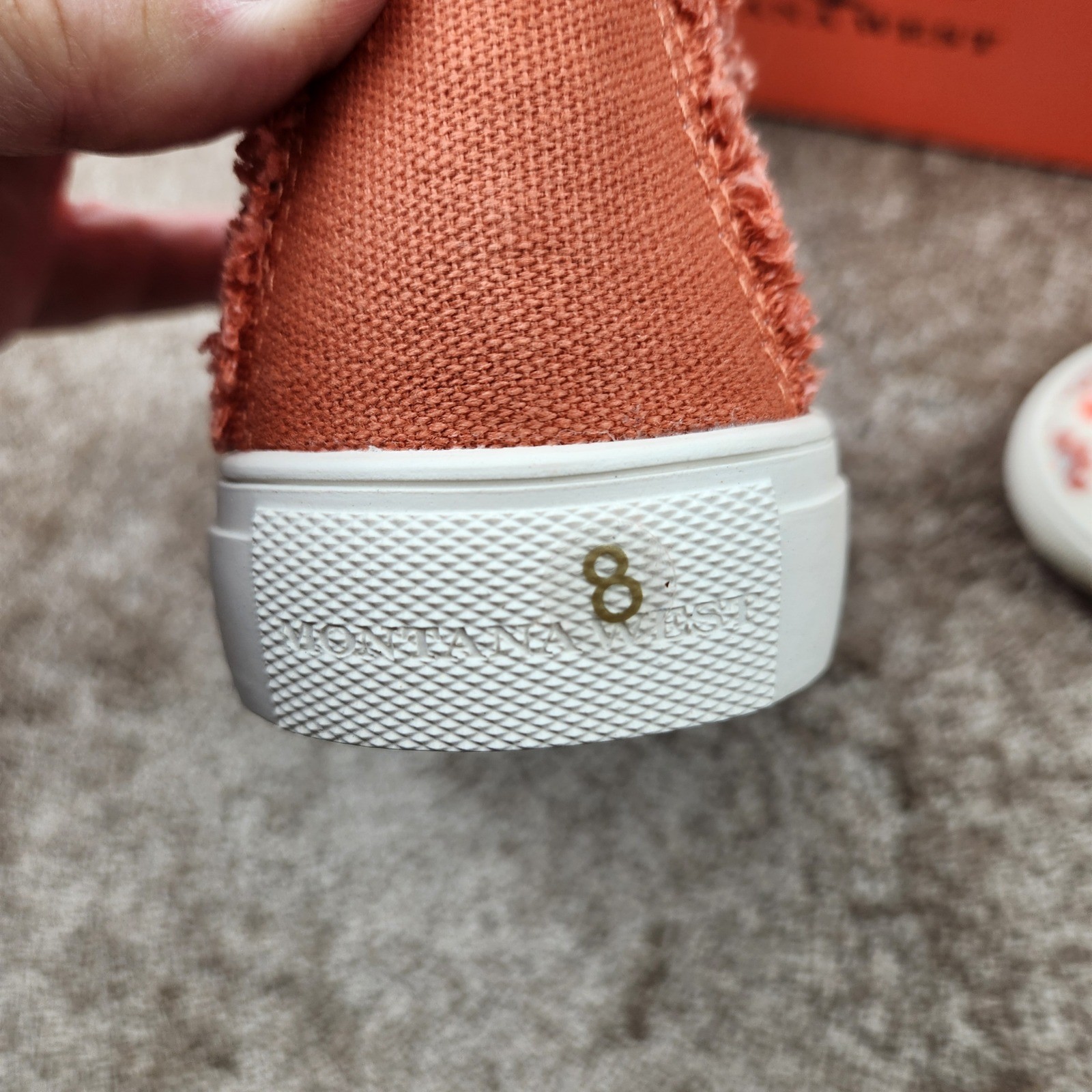 Montana West Womens Orange Southwestern Rhinestone Slip On Sneakers 900-S035OR-8