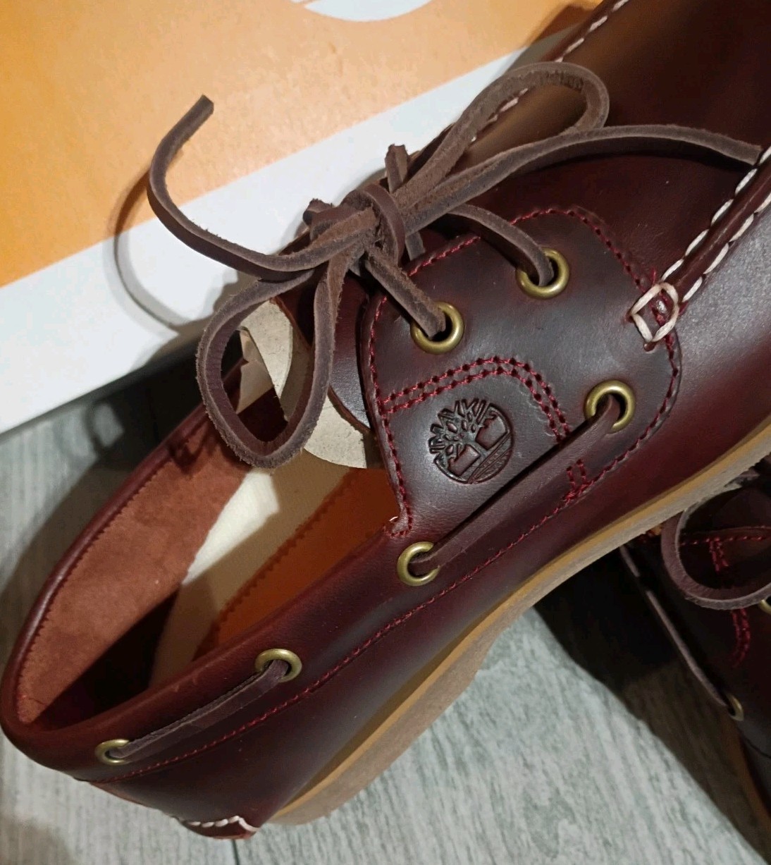 Women’s Timberland Premium Cedar Bay Boat Shoe Burgandy Sz 7.5 New In Box