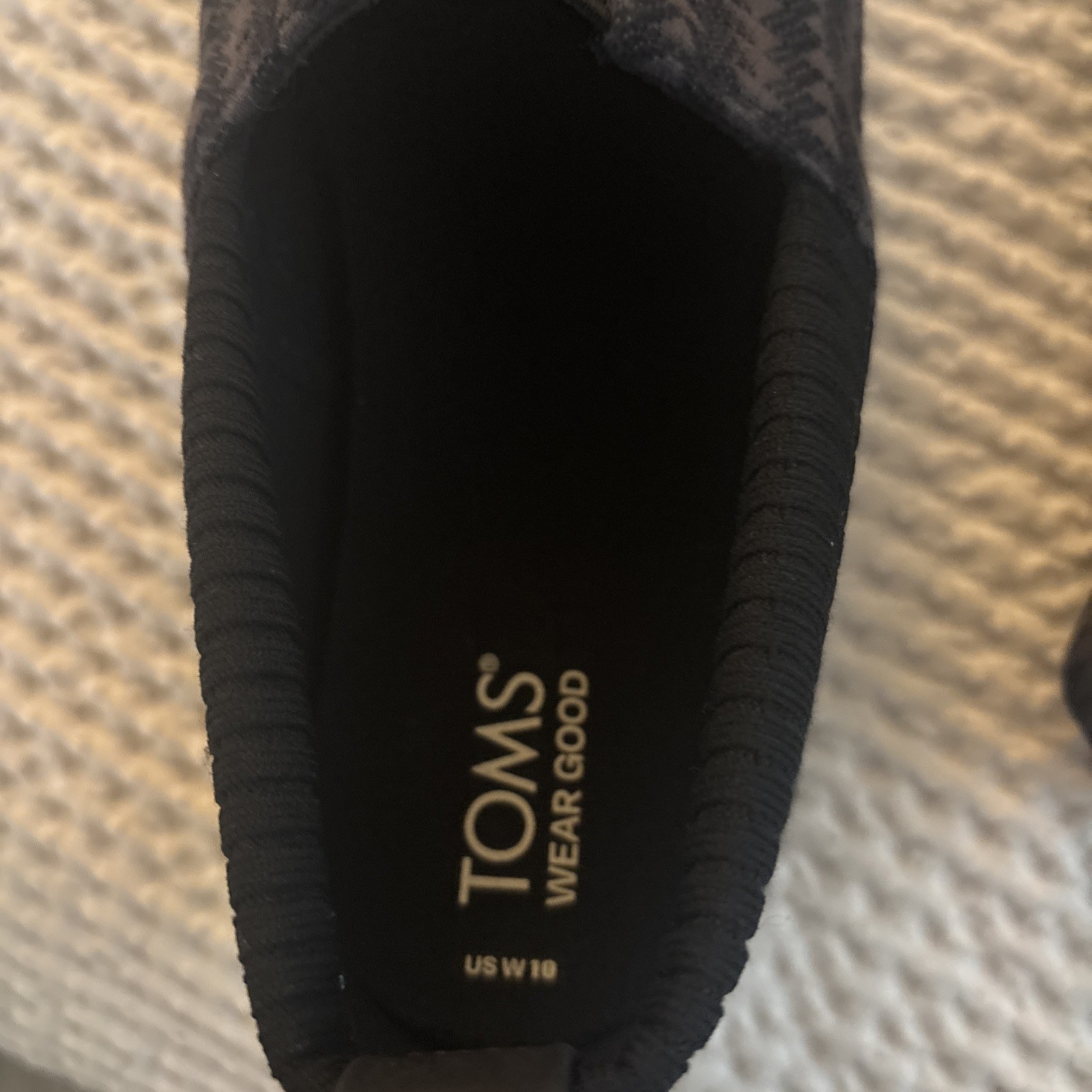 Toms Women’s Resident 2.0, Black,Slip-On Sneakers Size 10 Brand New No Box