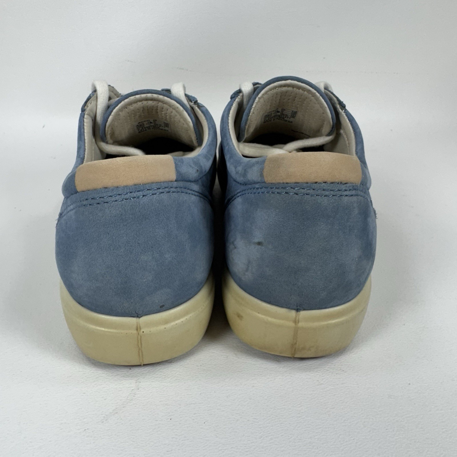 Ecco Soft 7 Women’s Retro Blue Nubuck Leather Casual Shoes Sneakers Size 5