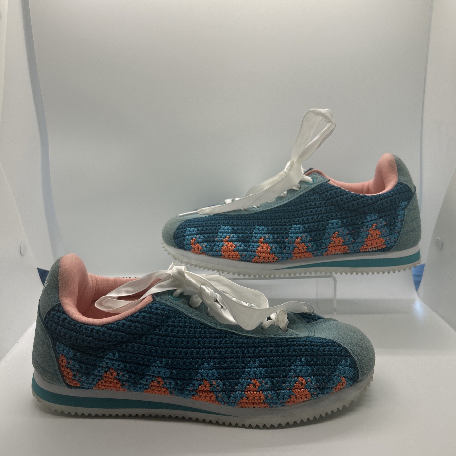 Poppy Lifestyle Made For Sneaker in Blue Crochet Boho Gypsy Size 7 Free People