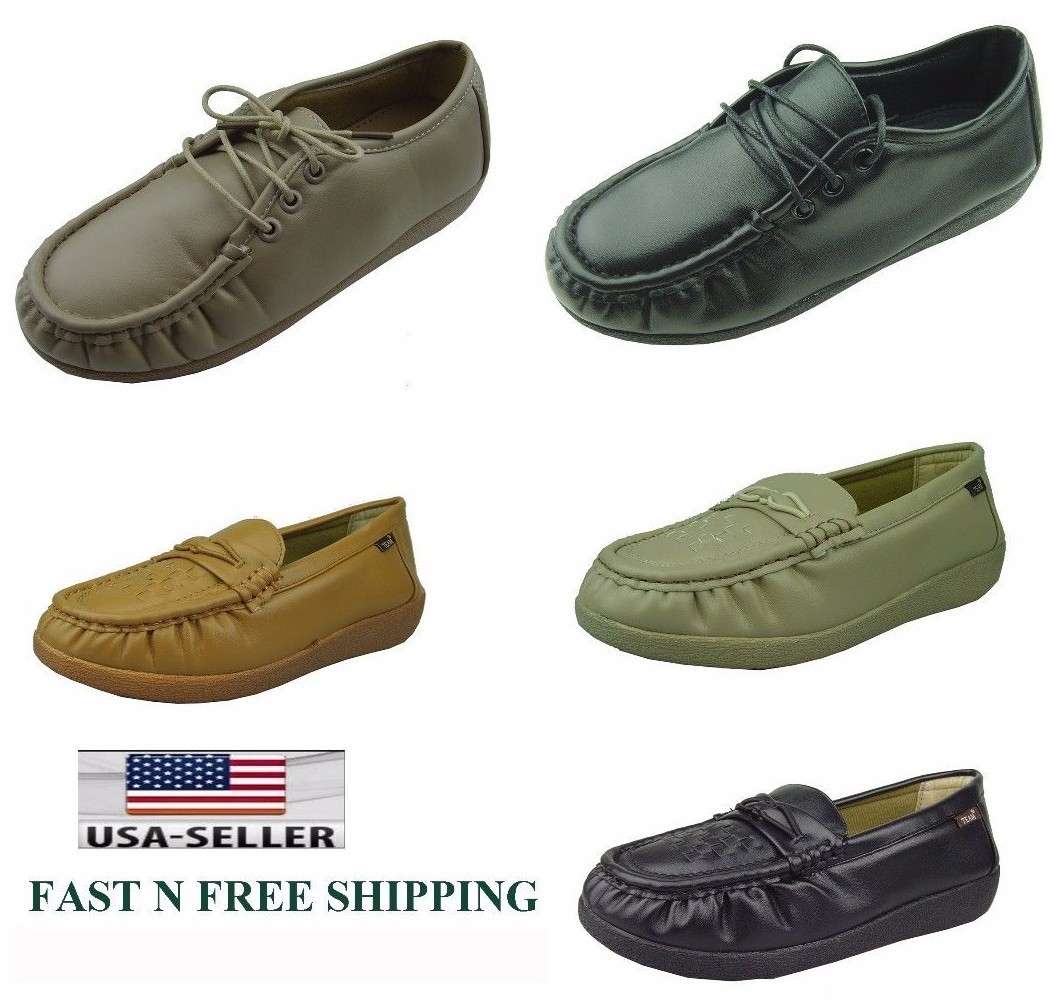 Womens Soft Comfy Non-Slip Work Shoes Slip Resistant Walking Service Nursing
