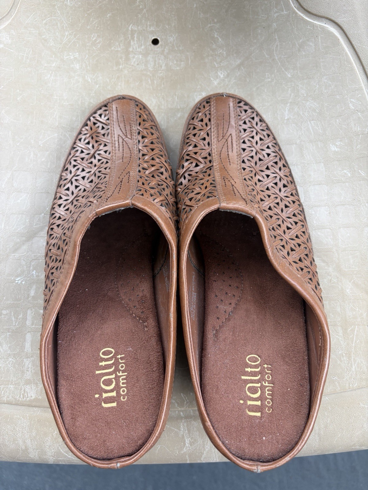Rialto Comfort Mule With Eyelet Pattern
