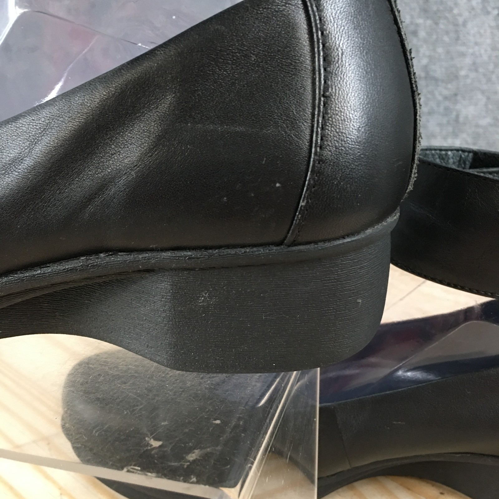 Dansko Lulu Shoes Womens 41 Ankle Strap Casual Comfort Wedge Heels Leather Black