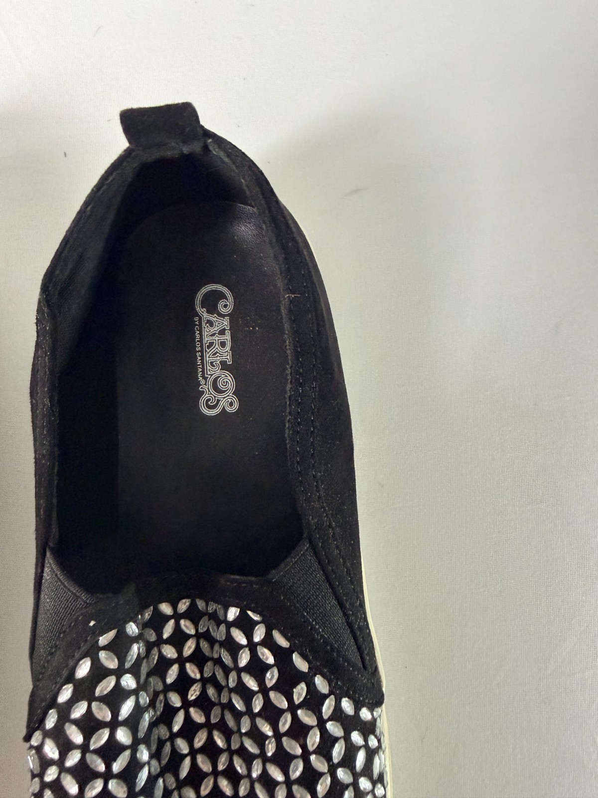 Carlos Santana Women’s Slip On Shoes Size 10 Black White Pattern Casual