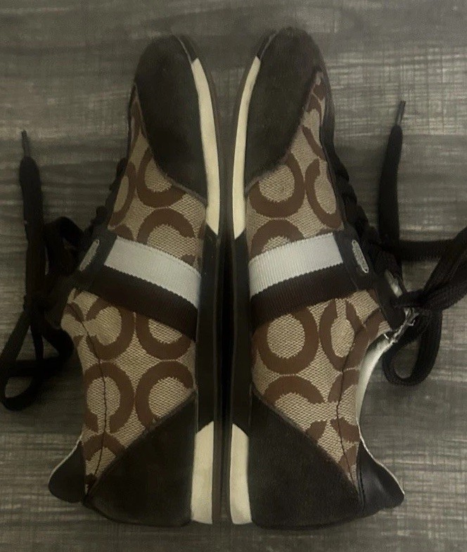 Coach Kelson Shoes Womens Brown Suede Casual Comfort Walking Sneakers Size 7