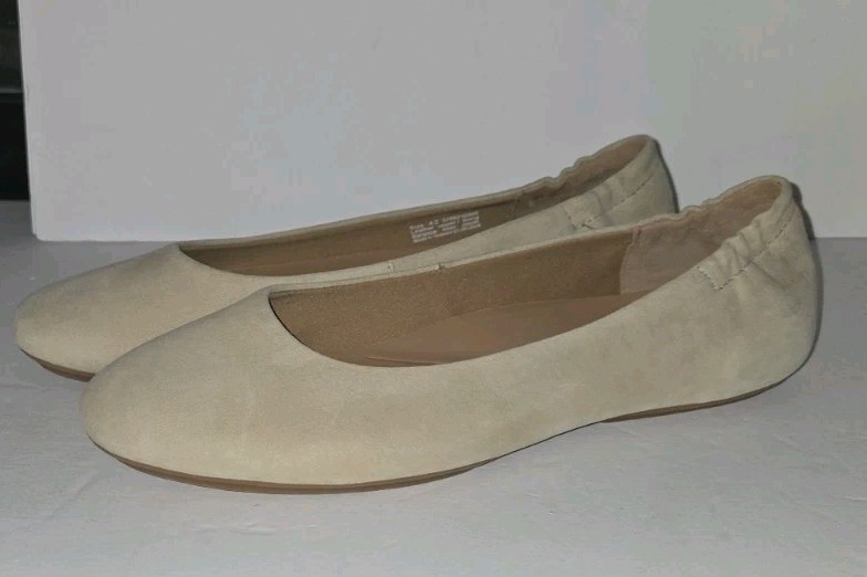 DANSKO khaki Tan Natural Suede Comfort Slipon Flats 42 11.5 12 NWOB