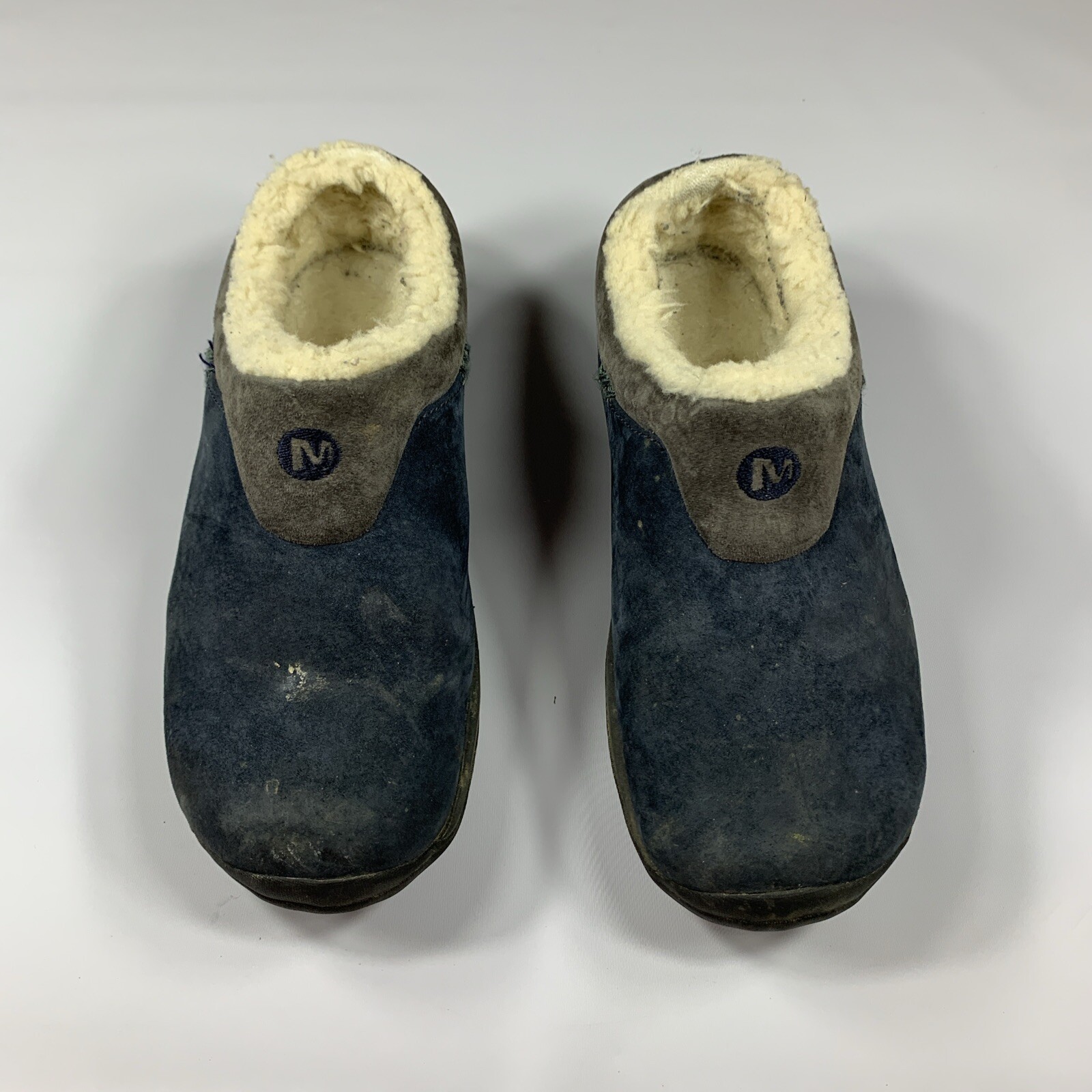Merrell Encore Ice India Ink Shearling Mule Clog Shoes Womens Size 6 Blue J66606