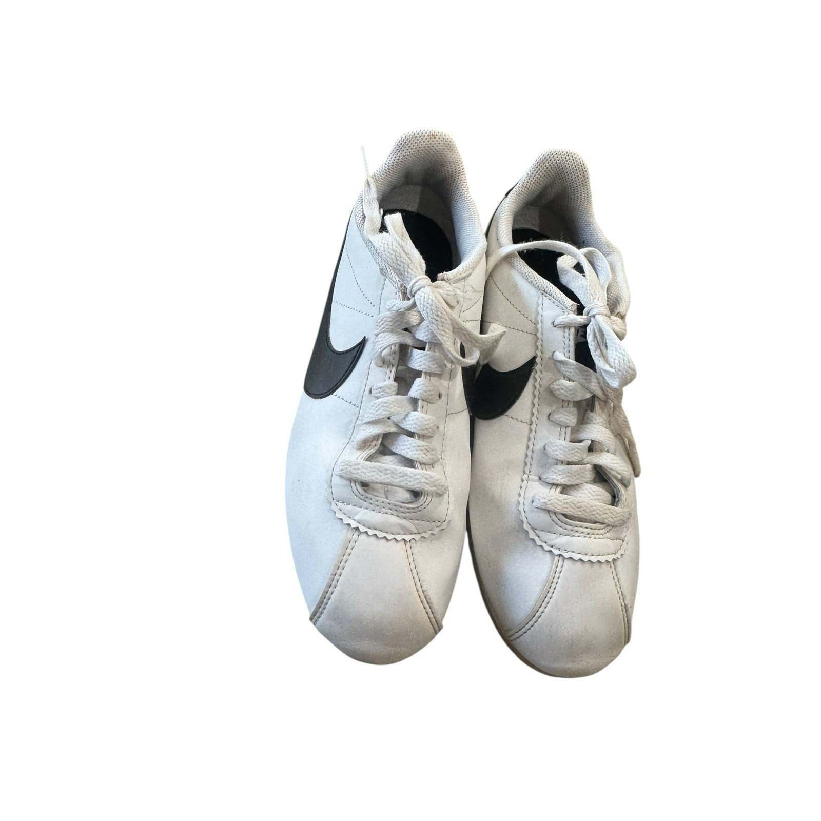 Nike Classic Cortez Vintage Running Shoes White Black Womens Size 7.5 Sneakers