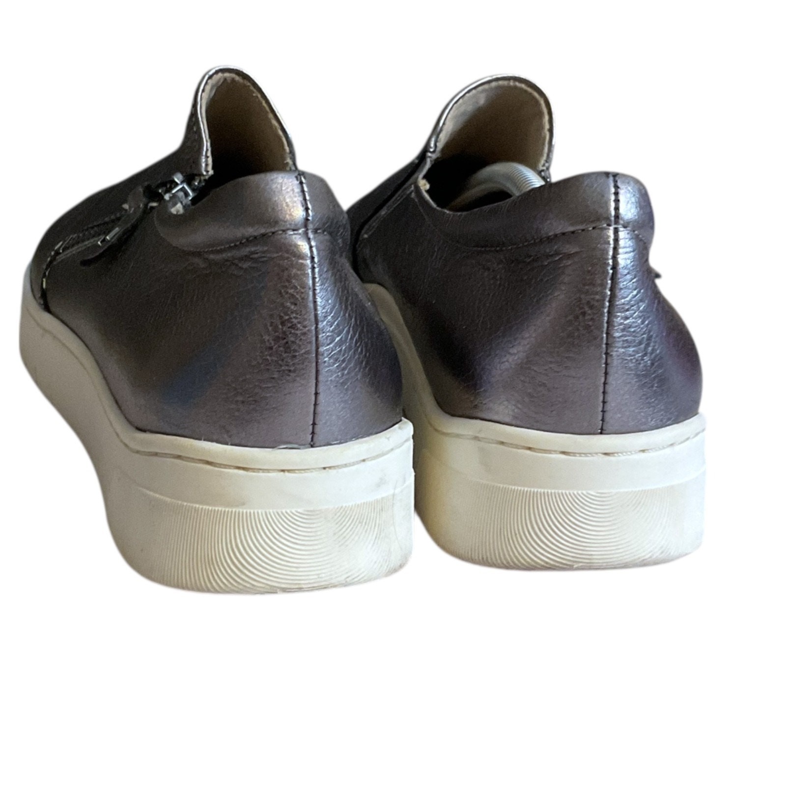 Naturalizer Hawthorn Leather 9.5 M Comfort Shoes Women’s Pewter Side Zip