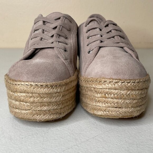 Steve Madden Hampton Tan Suede Platform Espadrille Sneakers Size 10