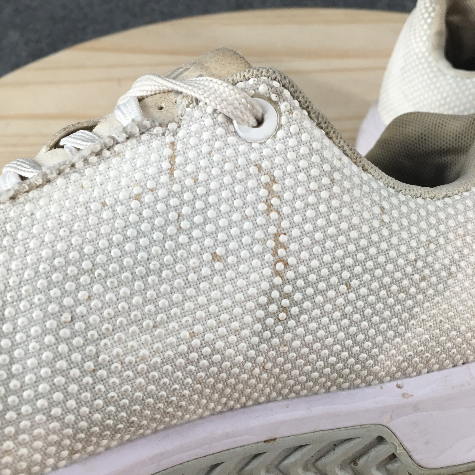 No Bull Shoes Mens 7 Womens 8.5 CrossFit Running Sneakers White Lace Up Low