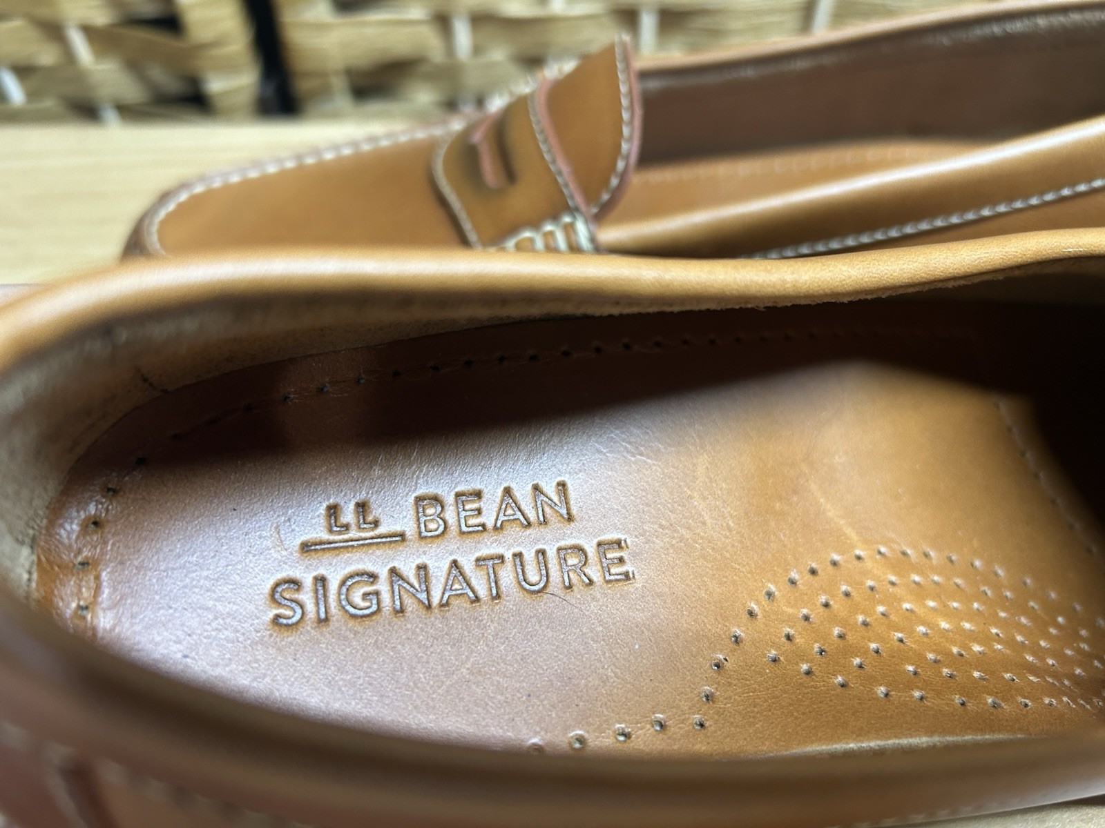 L.L.Bean Signature Penny Loafers Saddle Brown Leather 293639 Women’s US 9.5 M