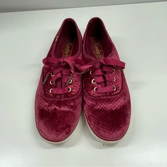 New Keds Champion Velvet in Burgundy Size 7.5