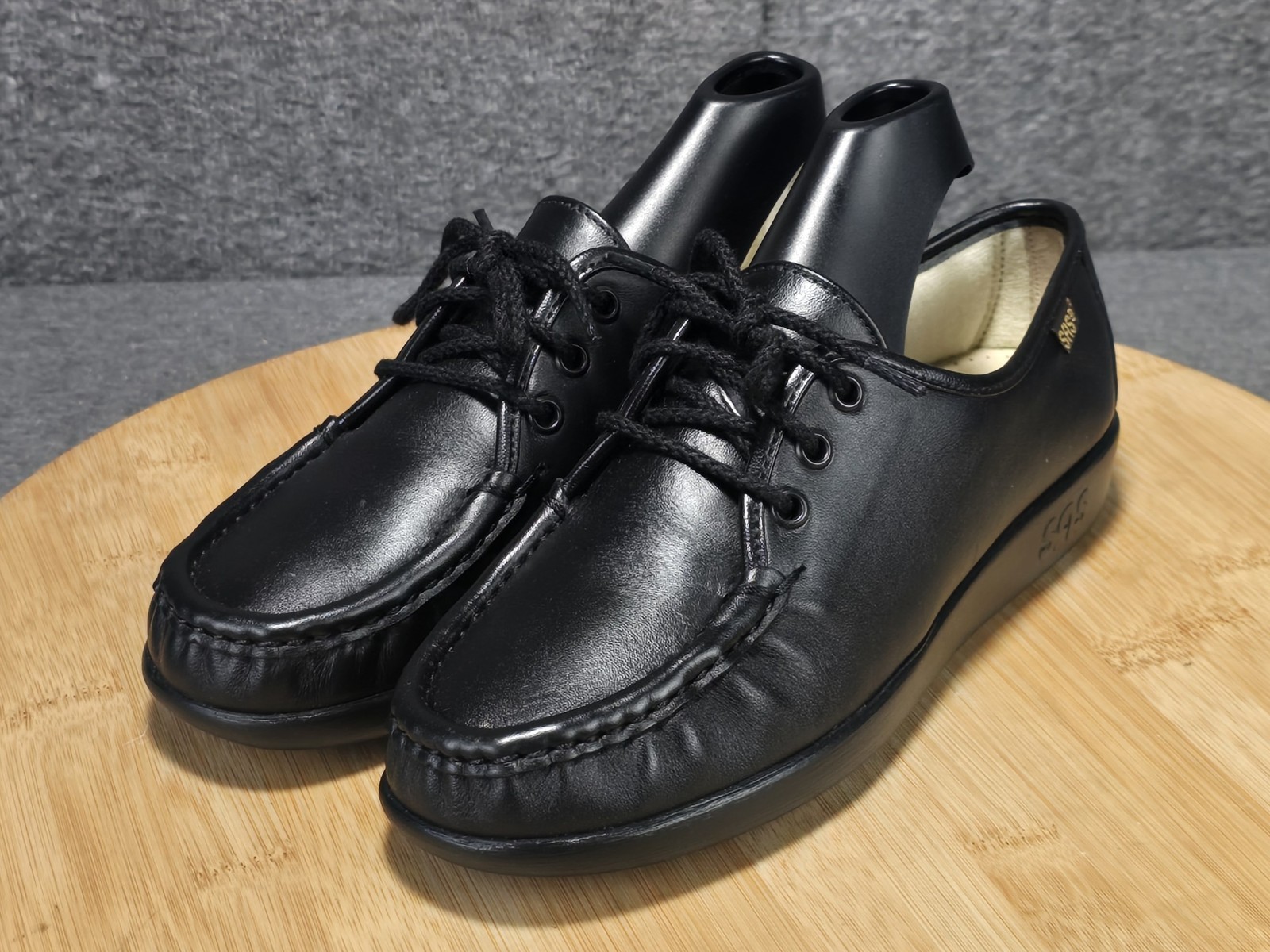 SAS Siesta Women’s Size 6.5 M Shoes Black Leather Lace Up Comfort Made in USA