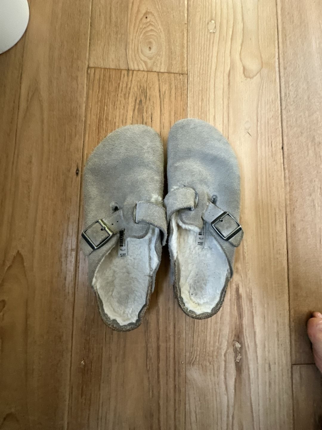 Birkenstock Boston Suede Shearling Lined Clogs
