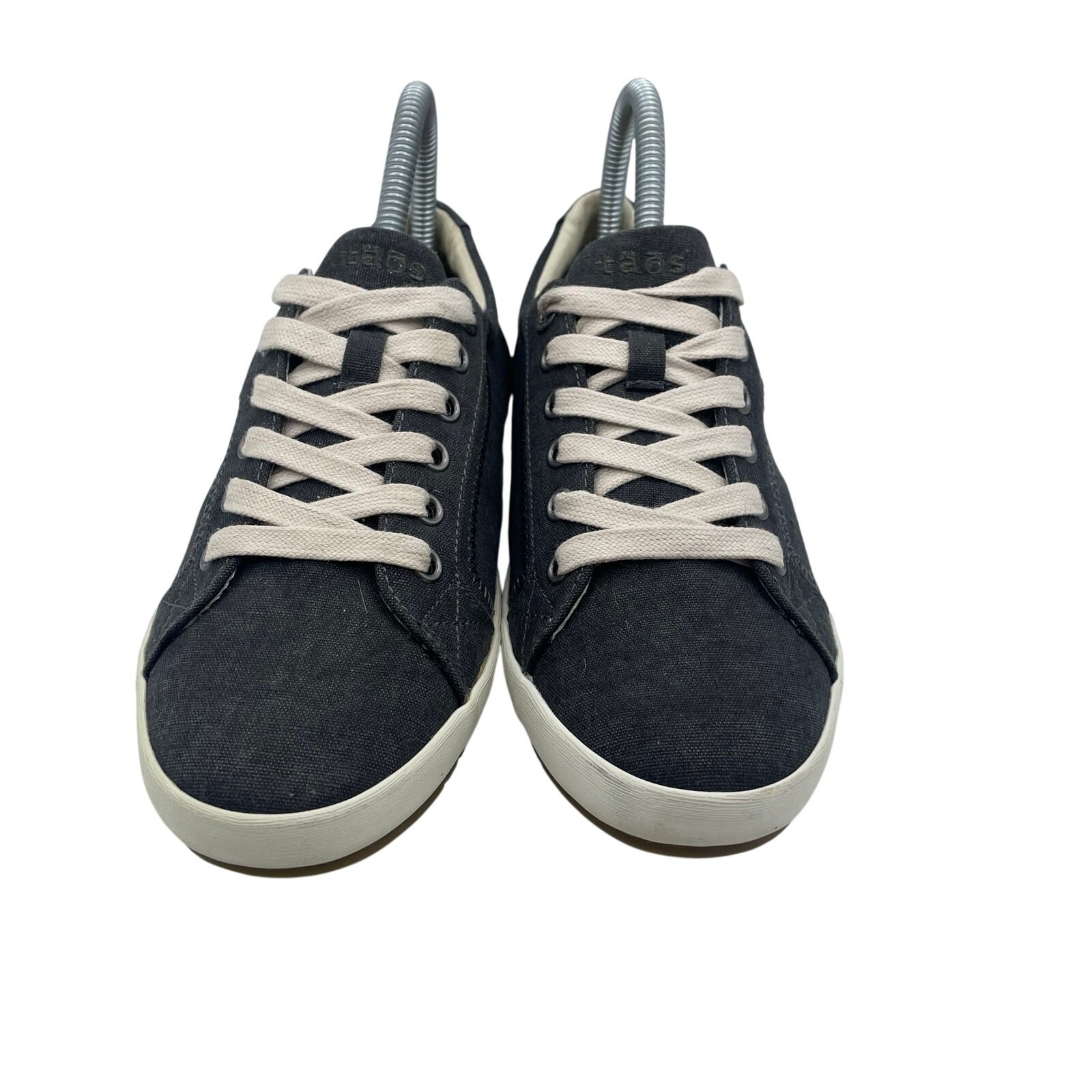 Taos Star Canvas Lace Up Shoes Charcoal Wash Low Womens 7