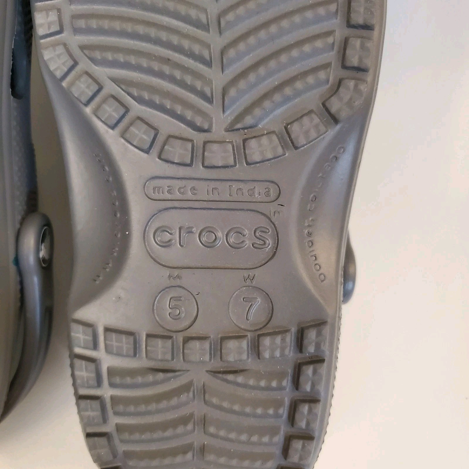 Crocs Classic Clog Slate Grey M5 / W7 Unisex Shoe Excellent Condition