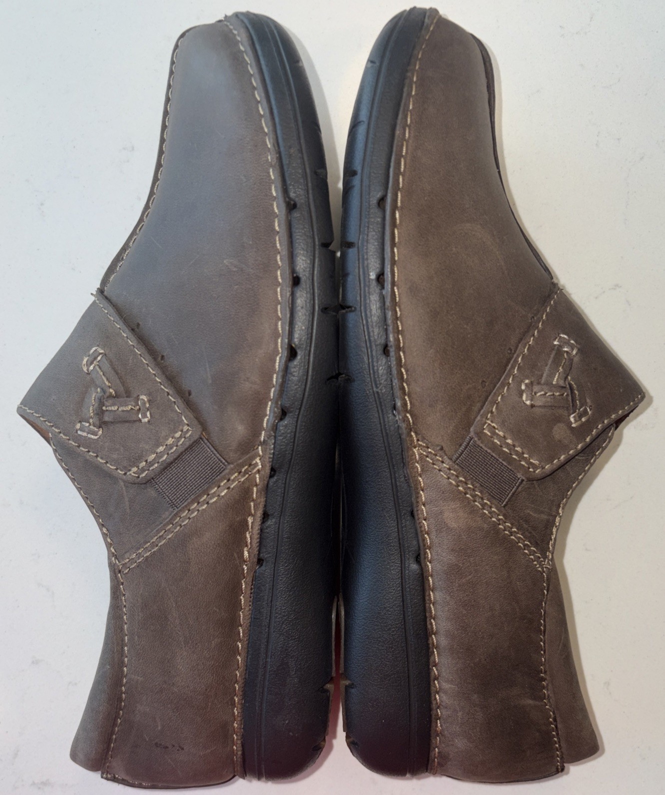 Clarks Un Loop Ave Loafer Taupe Leather Women’s 7.5M (TV-B4)