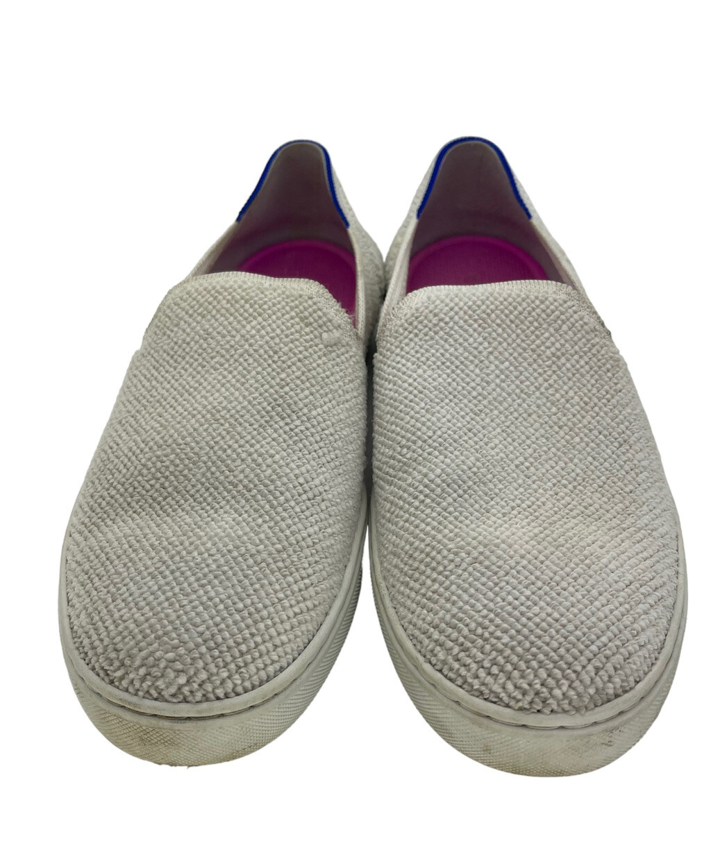 Rothy’s The Sneakers Women’s Size 10.5 White Terry Cloth Slip On Comfort Shoes