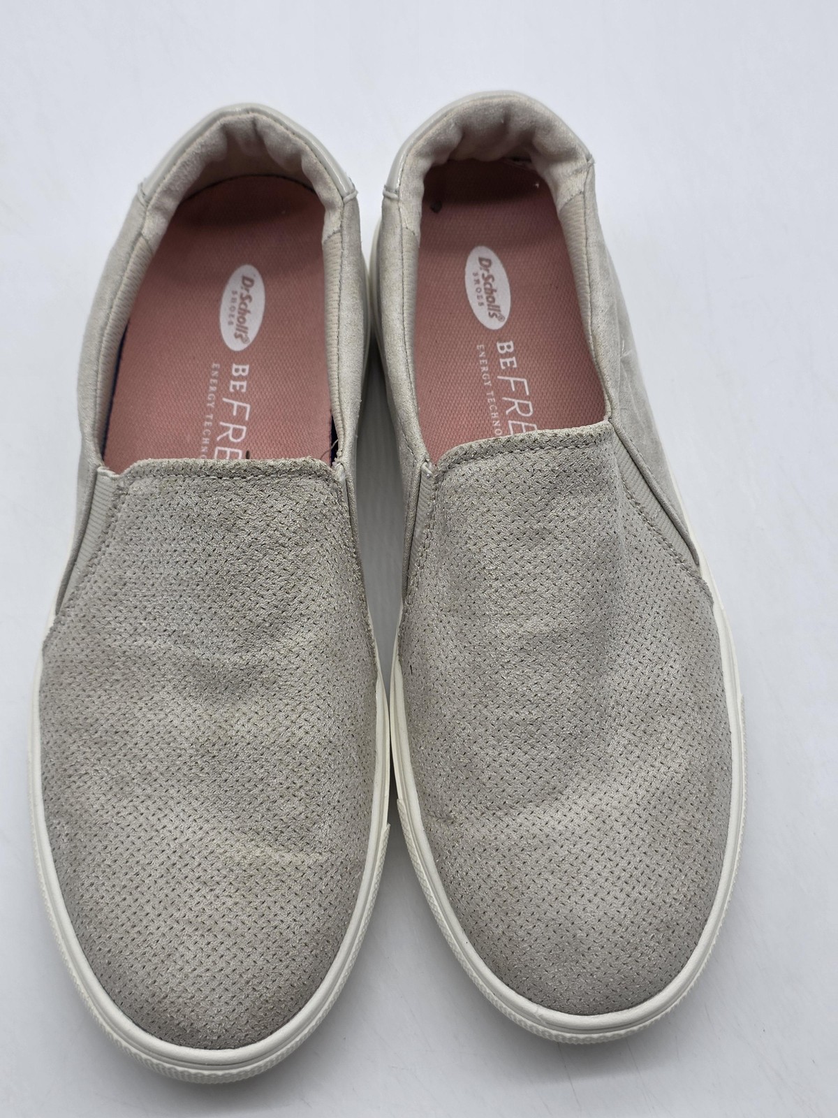 Dr Scholl’s Nova Shoes Womens Size 7 Beige Fabric Slip On Casual Comfort Walking