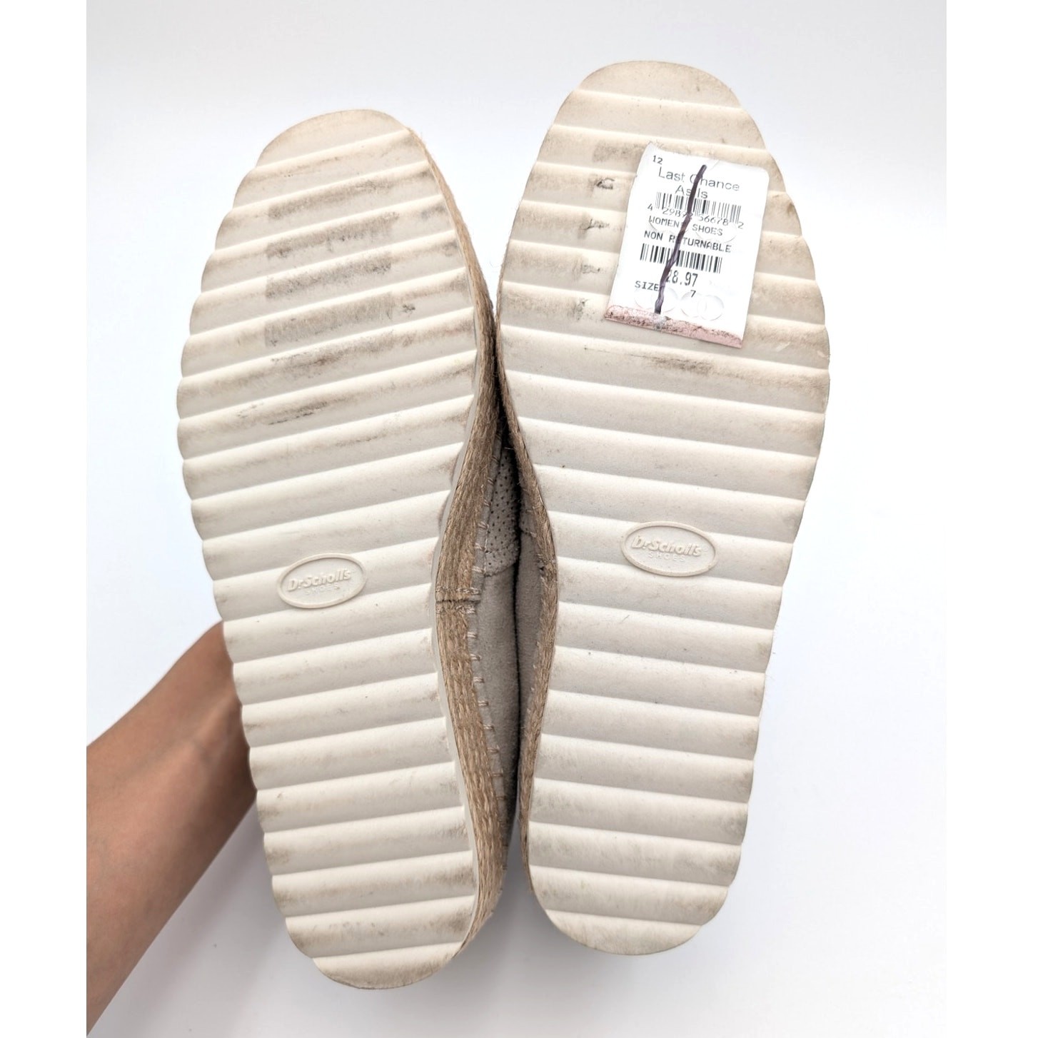 Dr. Scholl’s Sunray Espadrilles Slip On Shoes Women’s Oyster Grey Size US7M EU37