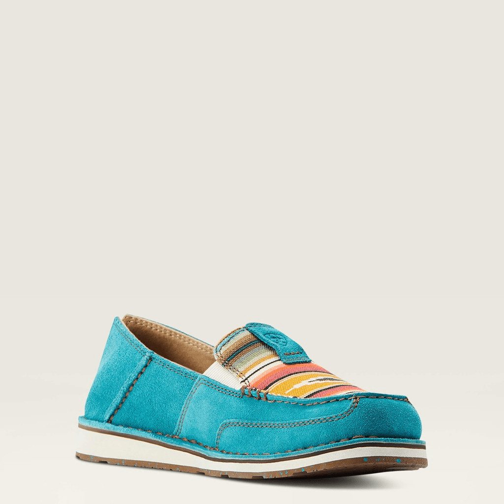 Ariat Cruisers Teal Suede western Slip On Shoes Women’s 8 NEW