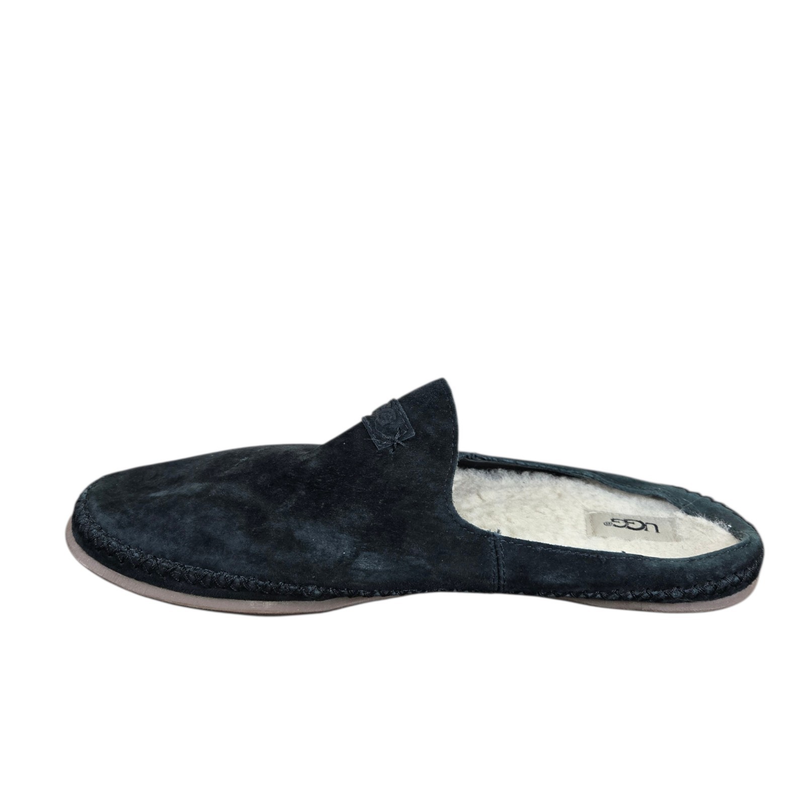 UGG Tamara Slip On Mules Sz 8 Suede Shearling Black Comfort Cozycore