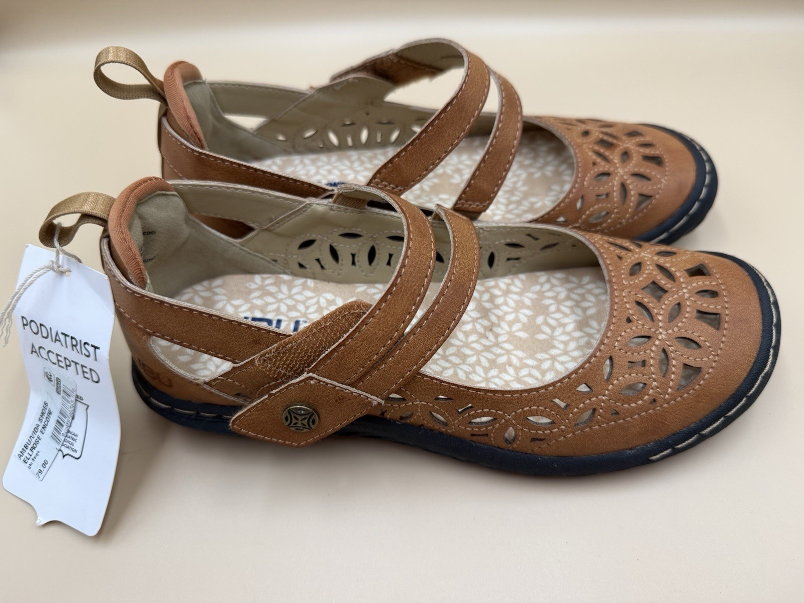 Mary Jane Flats – JBU Women’s 6M Bellerose Encore Podiatrist Fav Memory Foam NEW