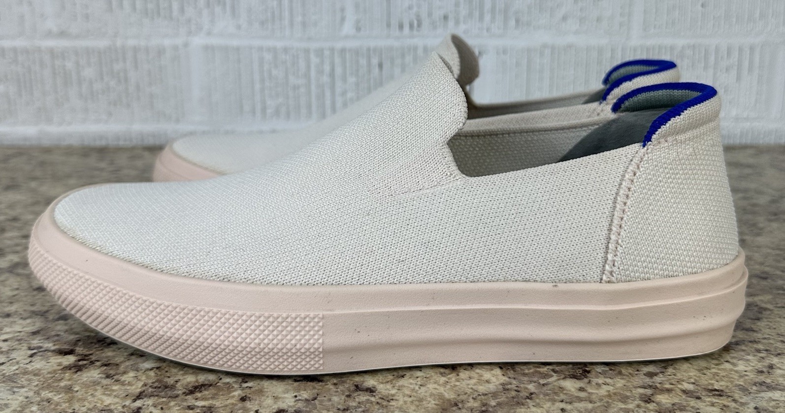 Rothy’s The Original Slip On Sneaker City Sand Beige Women’s Size 7.5/Men Size 6