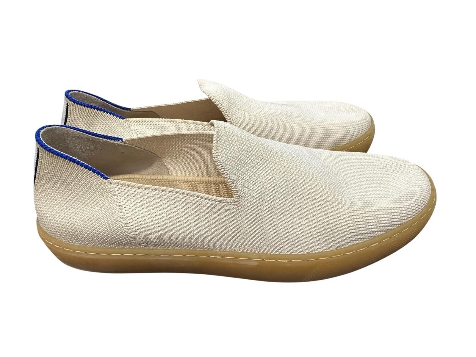Rothy’s The City Slip On Sneakers Womens Size 7.5 Ivory Comfort Flat Gum #S65-1