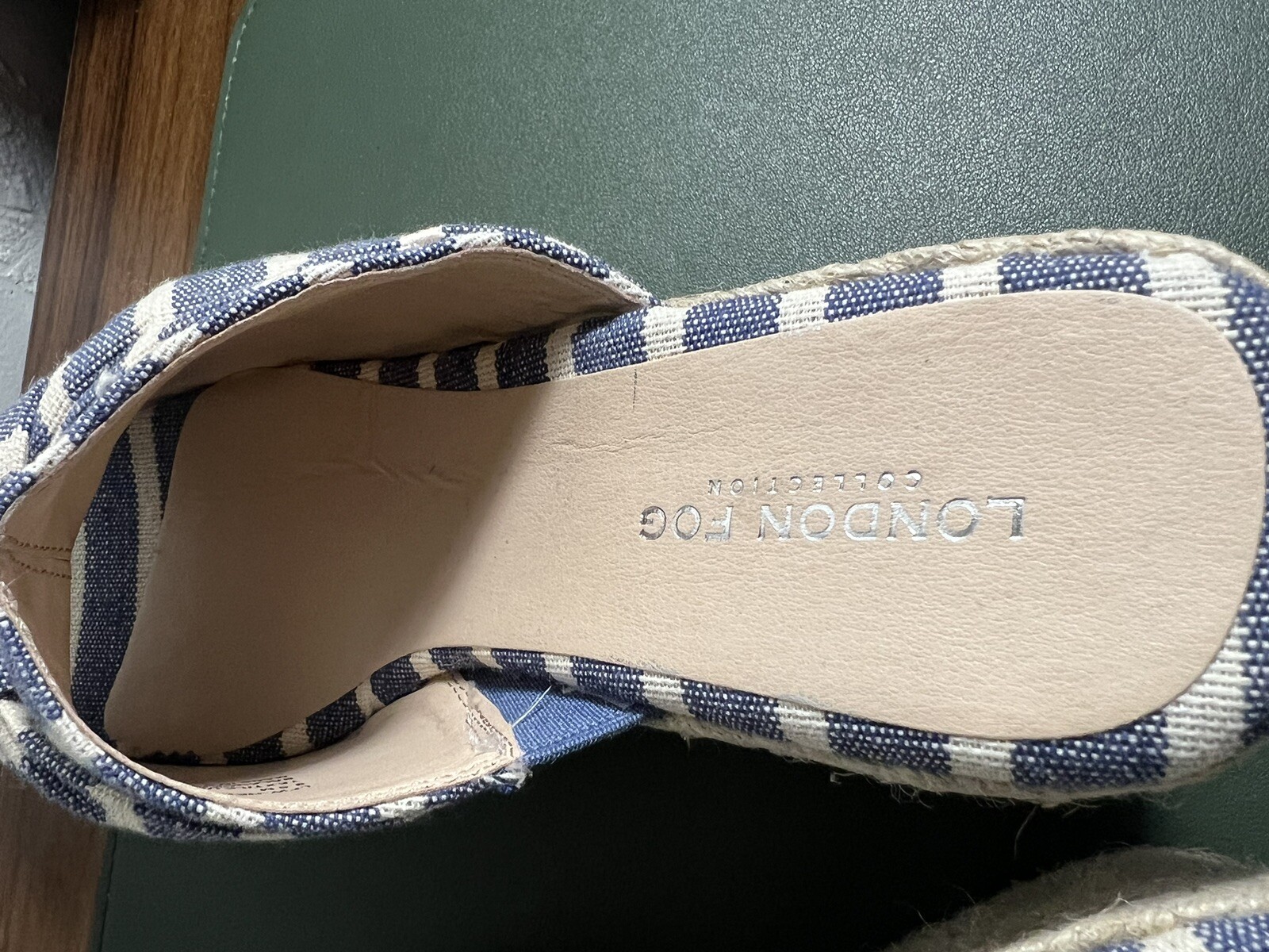 LONDON FOG Womens Heidi Espadrille Wedge Sandals w/ Knotty Bow Detail Size 9.5M