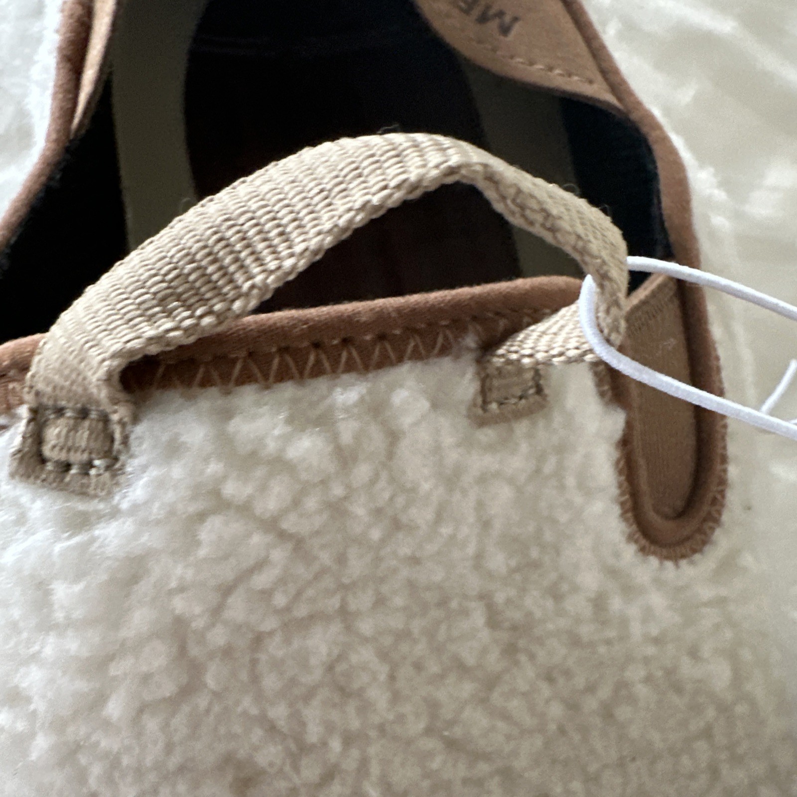 NWT Merrell Hut Moc Cozy Slip On Shoes Smore 8M Ivory And Brown Women’s