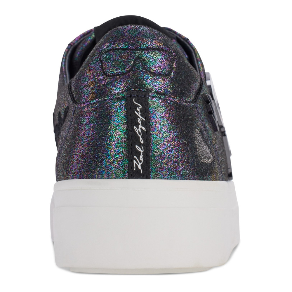 Karl Lagerfeld Paris Cate Pins Lace Up Sneakers Womens 8 Multi Shoes HAWK2163